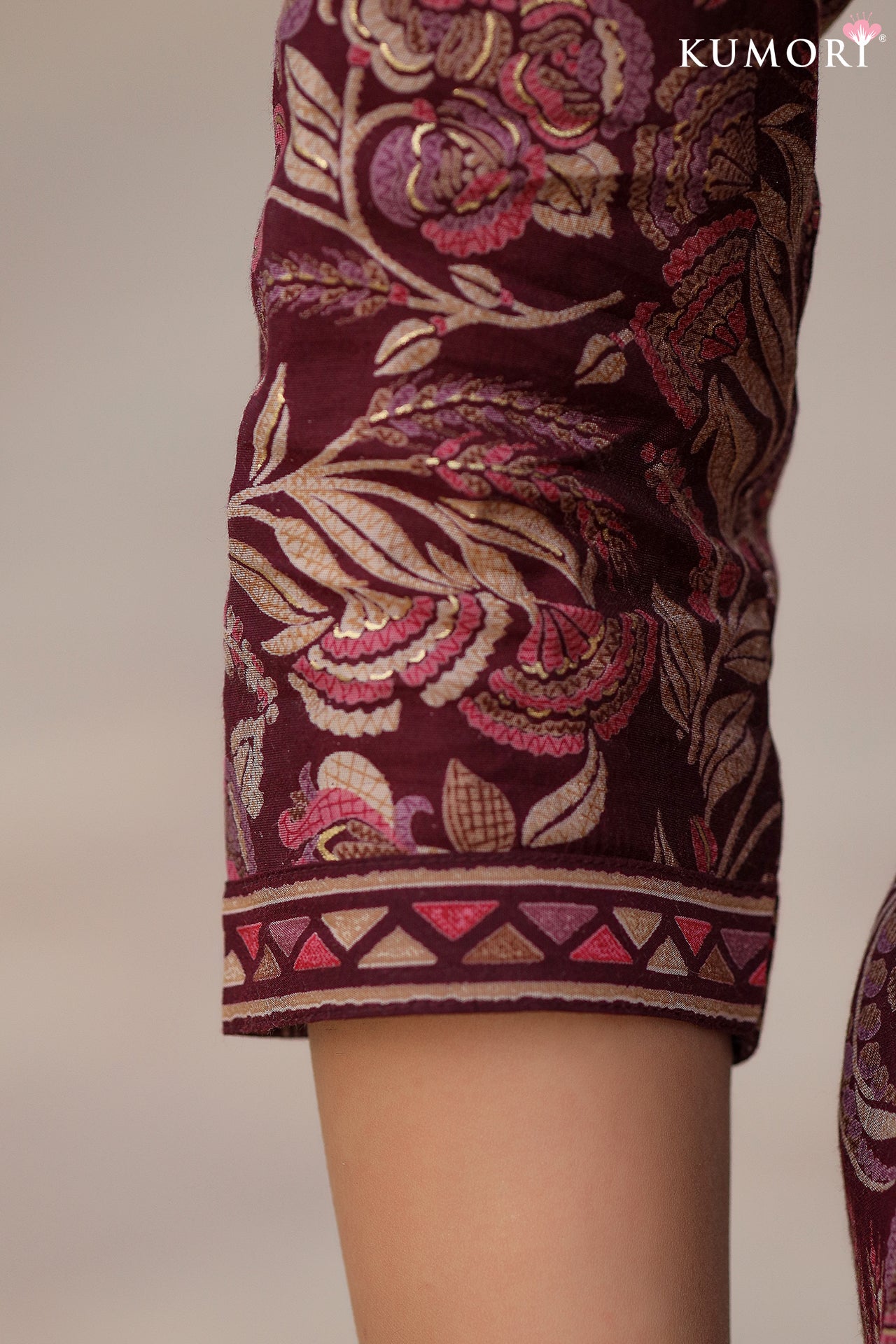 Dark Sienna Floral Print Suit Set