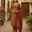 Rust Aangan Cotton Suit Set