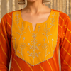 Kesari Adaa Leheriya Cotton Kurta Pant Set