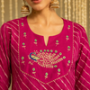 Rani Morni Leheriya Cotton Kurta Pant Set