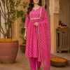 Gulabi Utsav Leheriya Cotton Suit Set