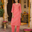 Peach Adaa Leheriya Cotton Kurta Pant Set