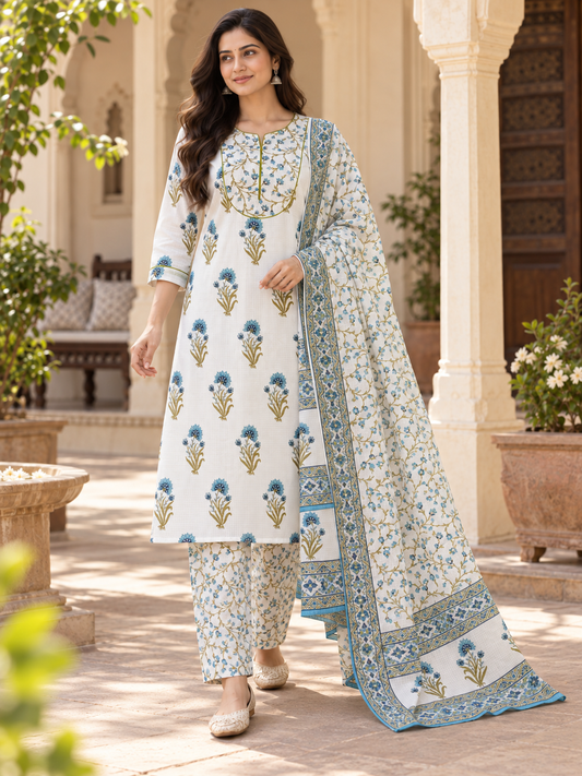 Noor Bagh Pure Cotton Suit Set