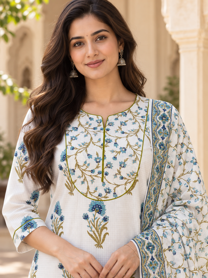 Noor Bagh Pure Cotton Suit Set