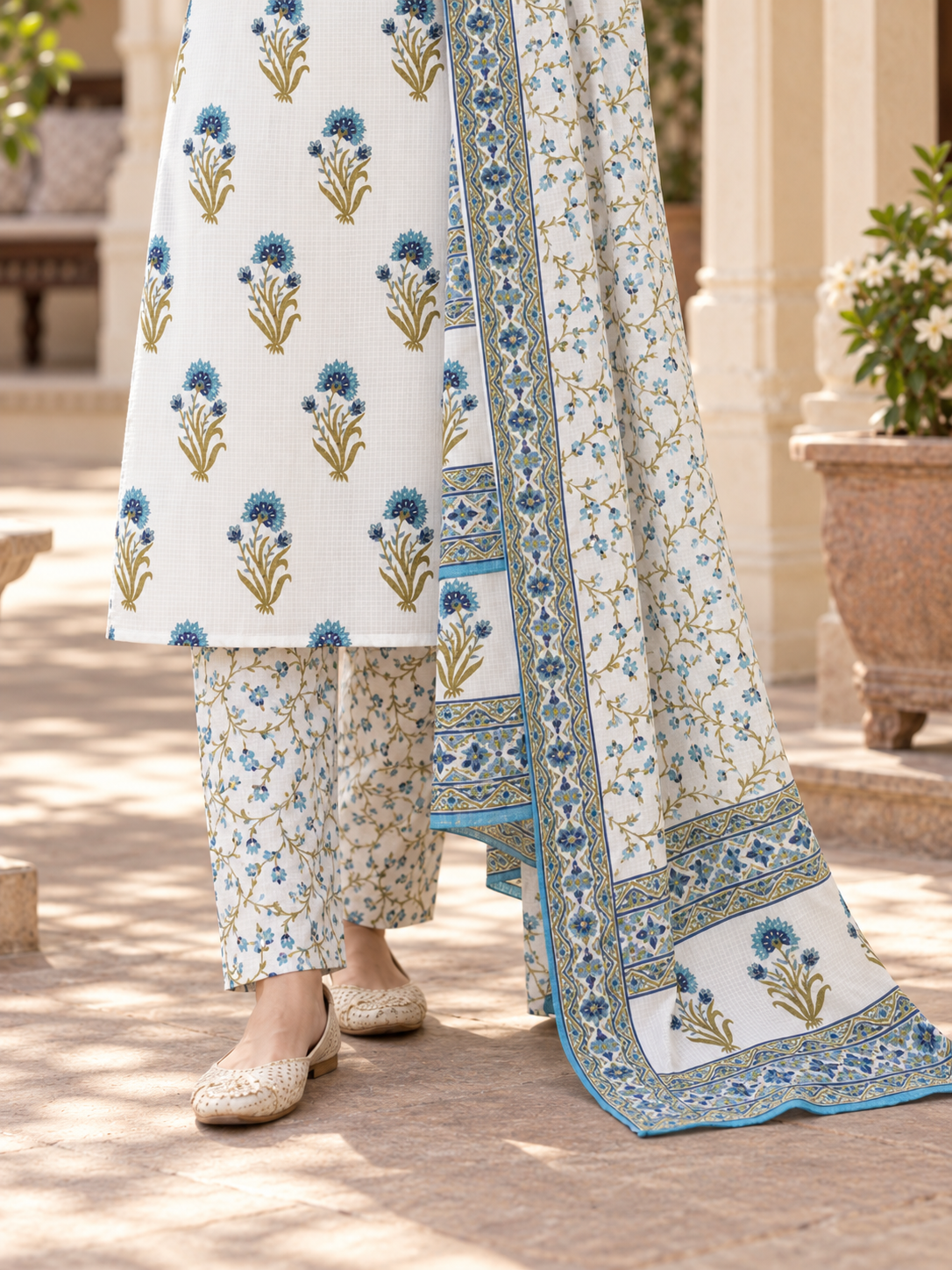 Noor Bagh Pure Cotton Suit Set