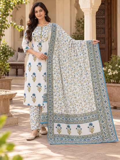 Noor Bagh Pure Cotton Suit Set