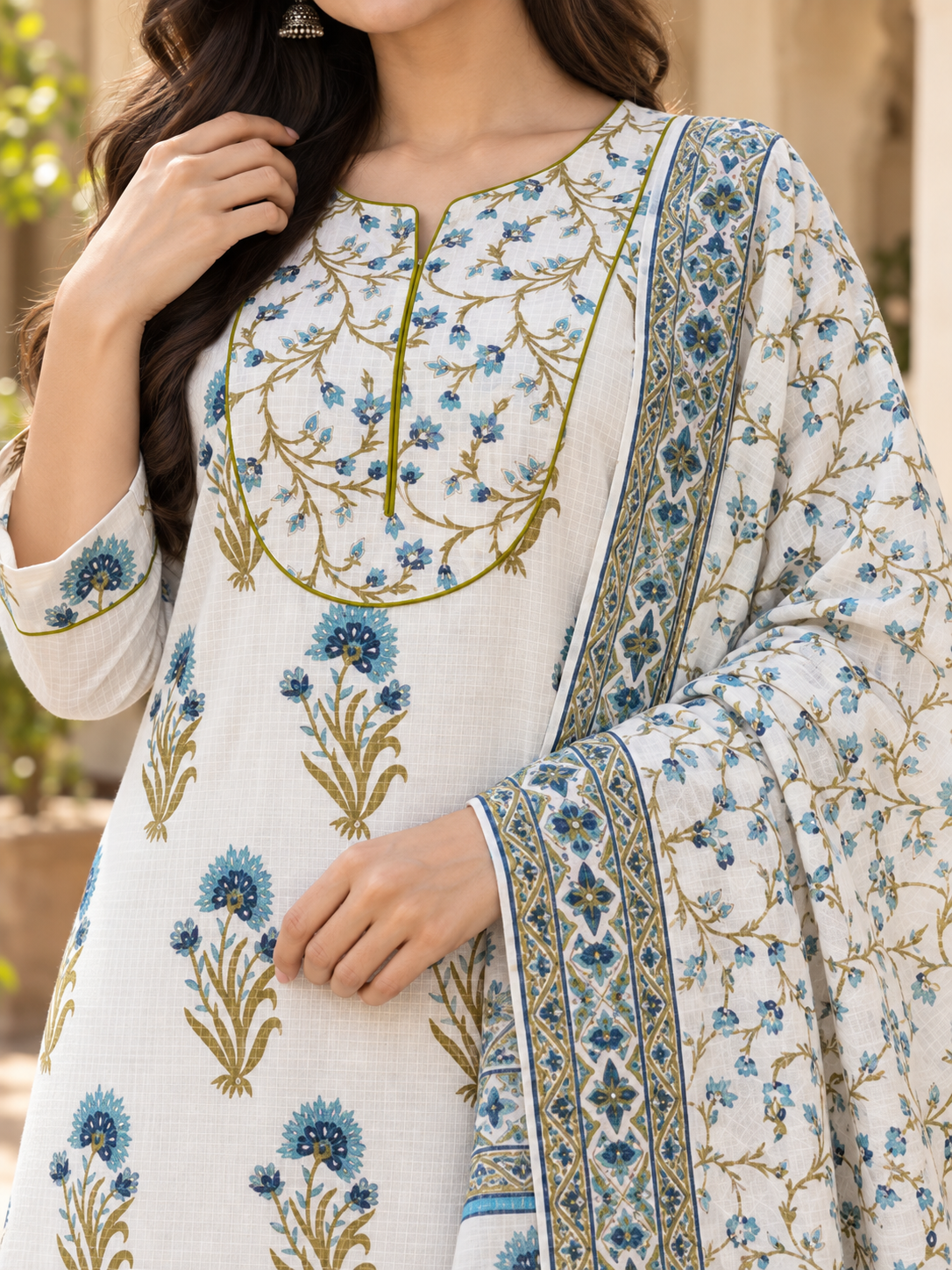 Noor Bagh Pure Cotton Suit Set
