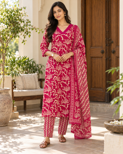 Rani Aranya Pure Cotton Suit Set