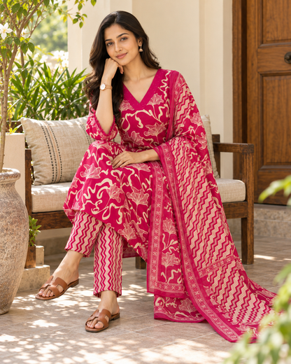 Rani Aranya Pure Cotton Suit Set