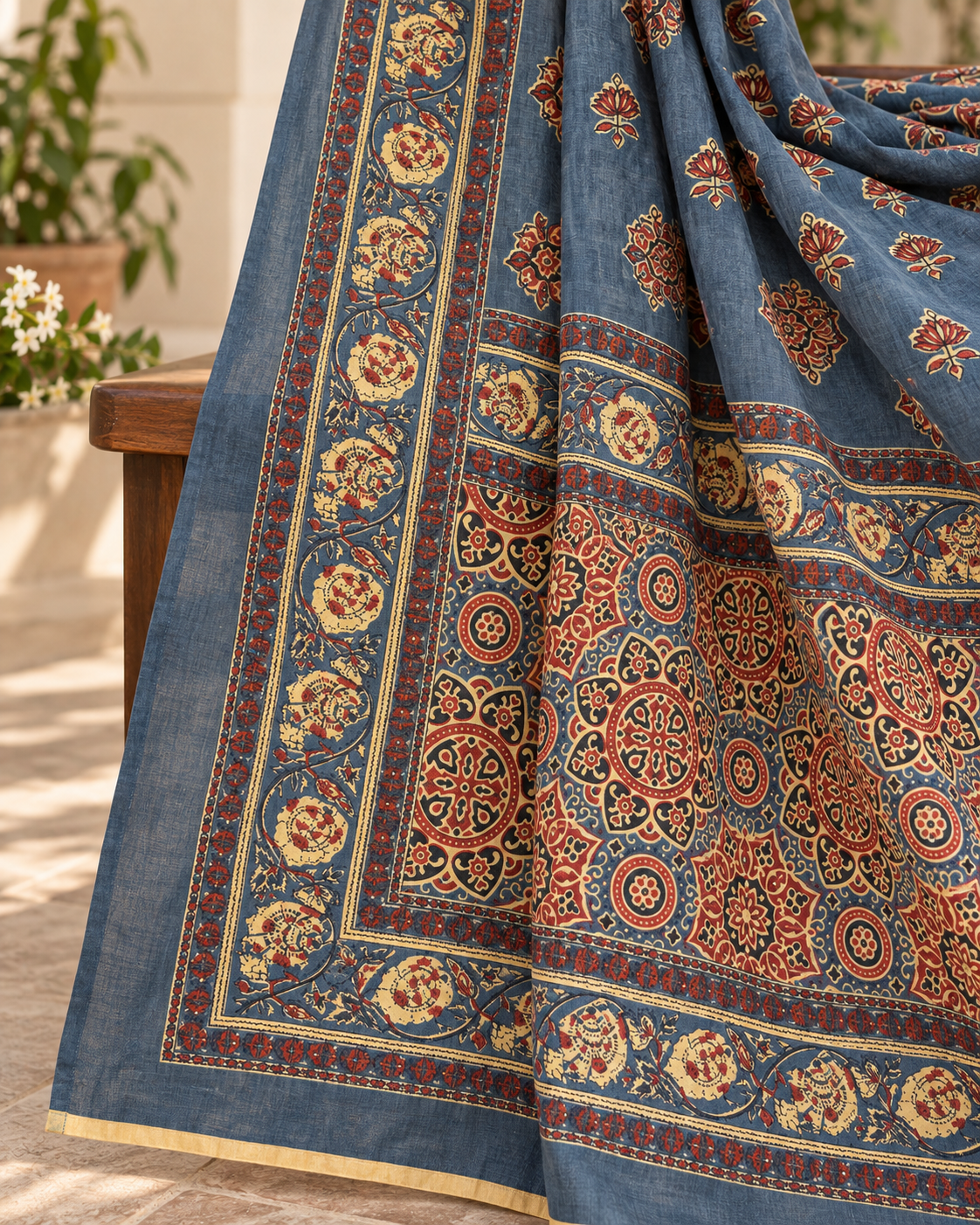 Saanjh Ajrakh Pure Cotton Suit Set