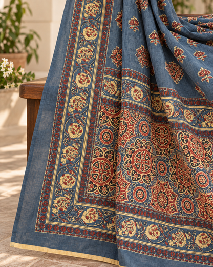 Saanjh Ajrakh Pure Cotton Suit Set