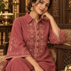 Rosewood Vallari Embroidered Cotton Flex Co-ord Set