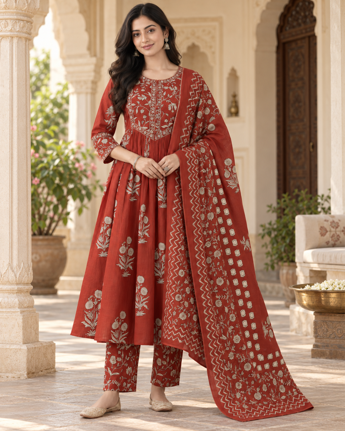 Raj Bagh Pure Cotton Suit Set