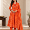 Narangi Bandhej Pure Cotton Suit Set