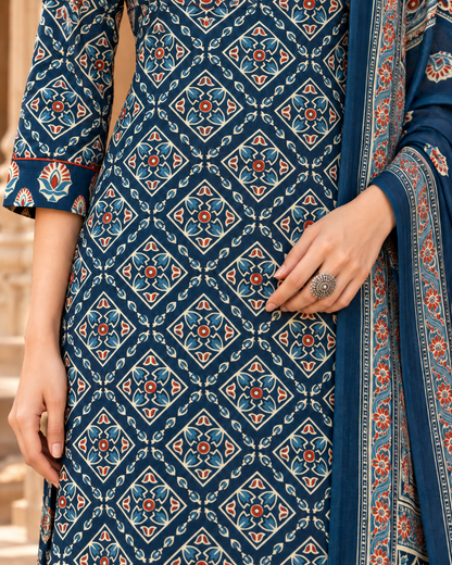 Chaukhat Pure Cotton Suit Set