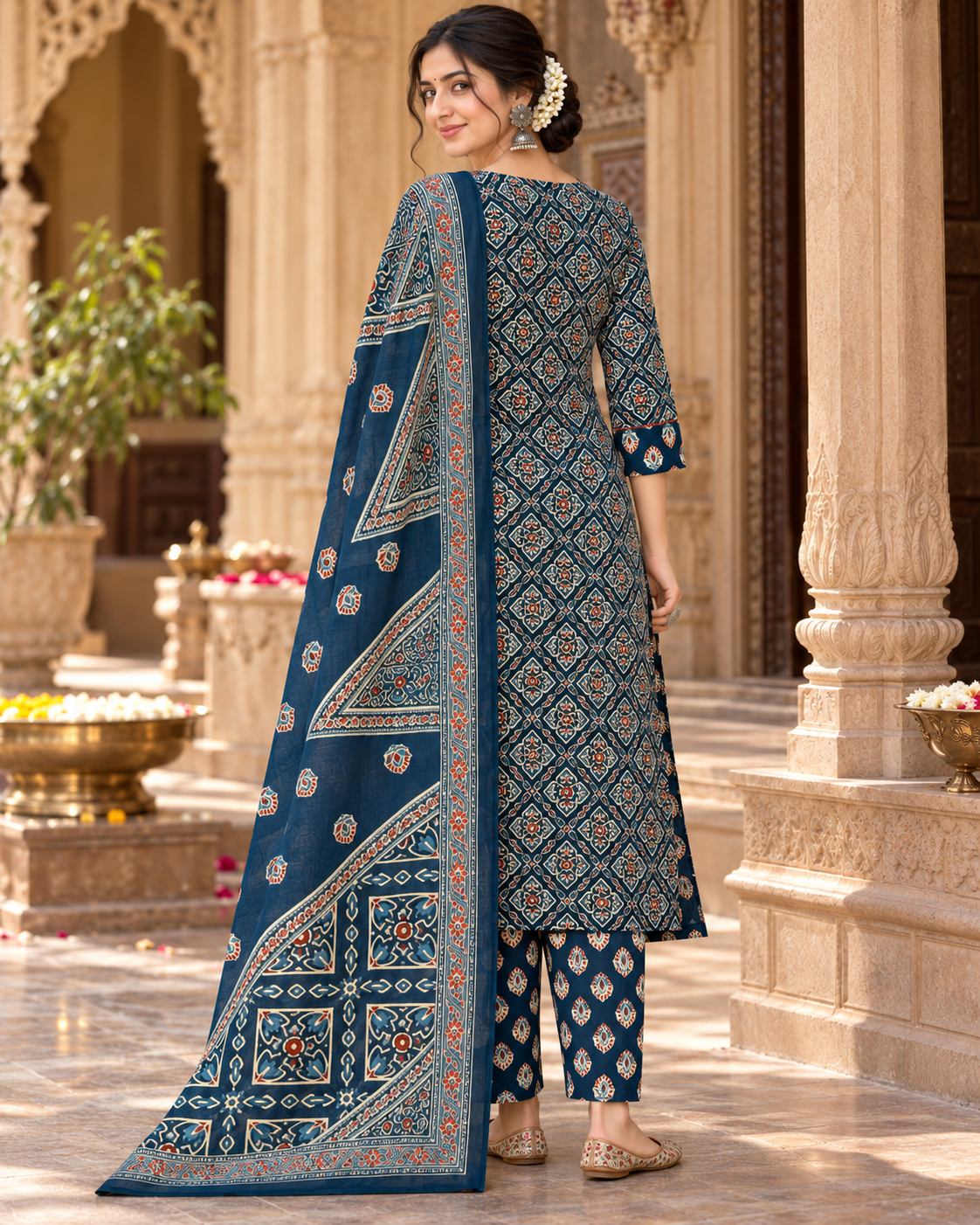 Chaukhat Pure Cotton Suit Set