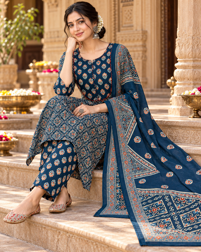 Chaukhat Pure Cotton Suit Set