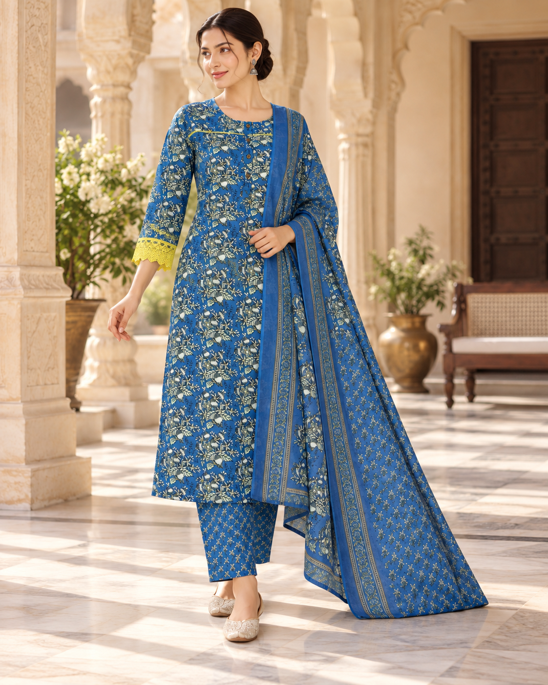 Neel Vatika Pure Cotton Suit Set