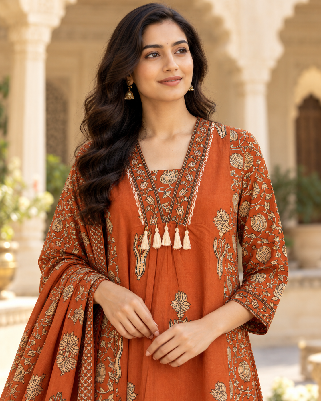 Amer Bagh Dhaaga Handwork Pure Cotton Suit Set