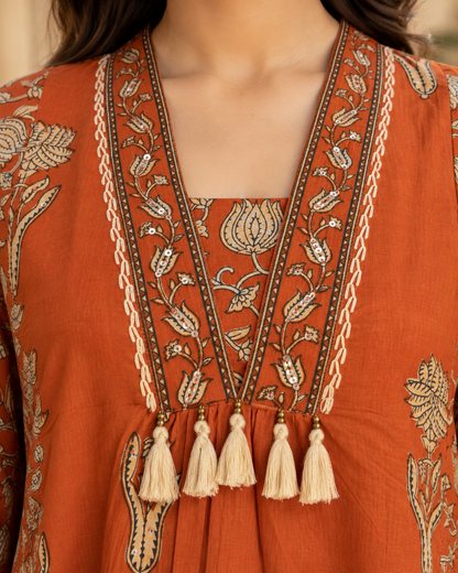 Amer Bagh Dhaaga Handwork Pure Cotton Suit Set