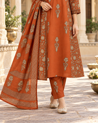 Amer Bagh Dhaaga Handwork Pure Cotton Suit Set