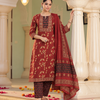 Red Virasat Pure Cotton Suit Set