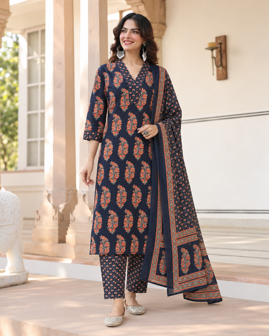 Neel Buta Pure Cotton Suit Set