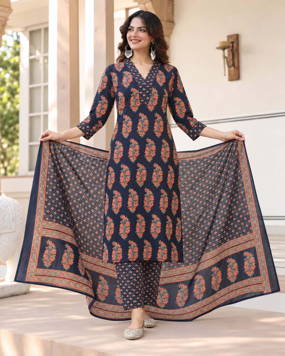 Neel Buta Pure Cotton Suit Set