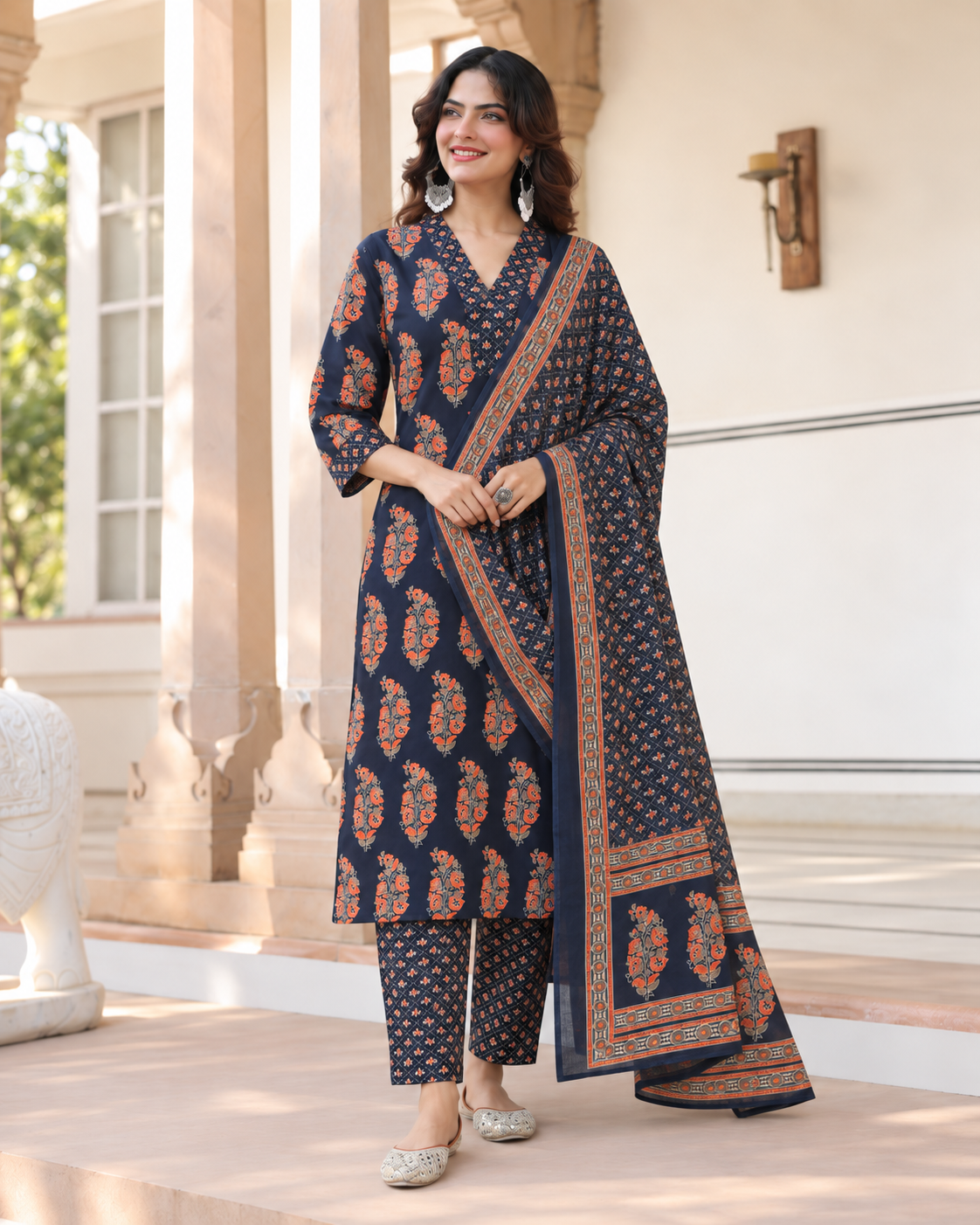 Neel Buta Pure Cotton Suit Set