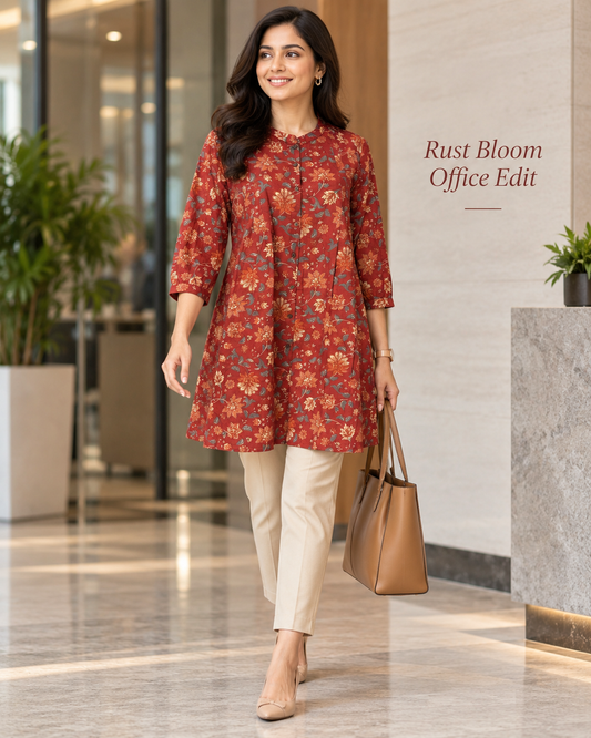 Gulnaar Pure Cotton Short Kurti