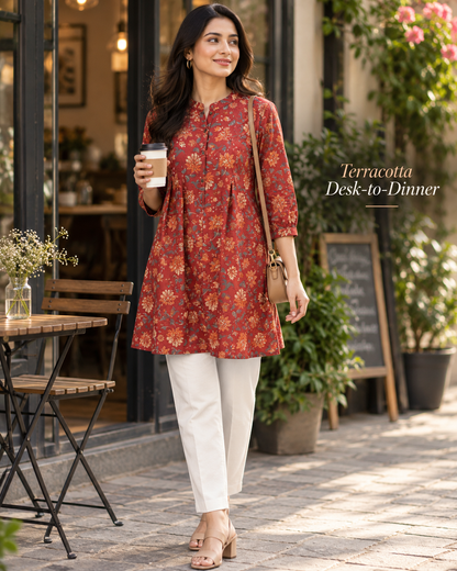 Gulnaar Pure Cotton Short Kurti