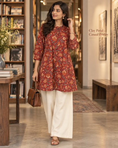 Gulnaar Pure Cotton Short Kurti