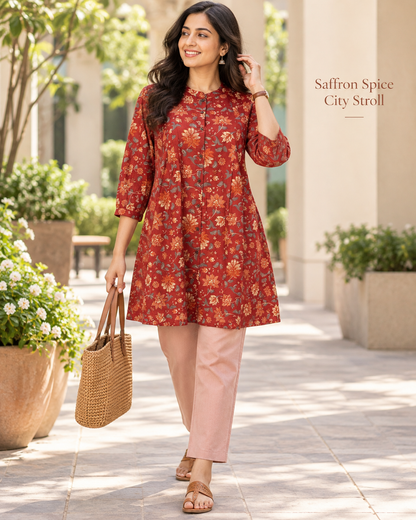 Gulnaar Pure Cotton Short Kurti
