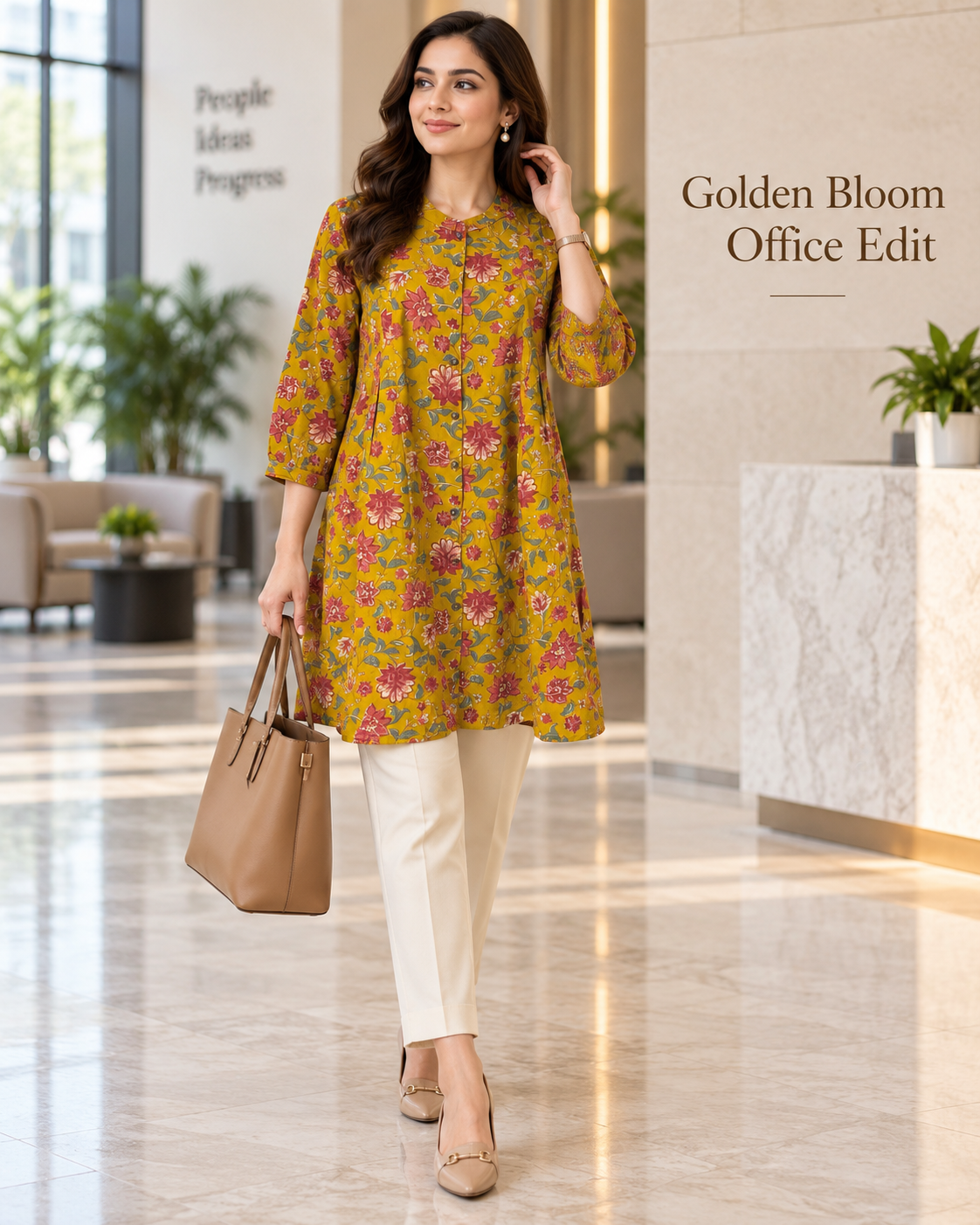 Basant Manjari Pure Cotton Short Kurti