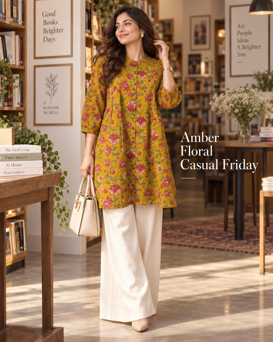 Basant Manjari Pure Cotton Short Kurti