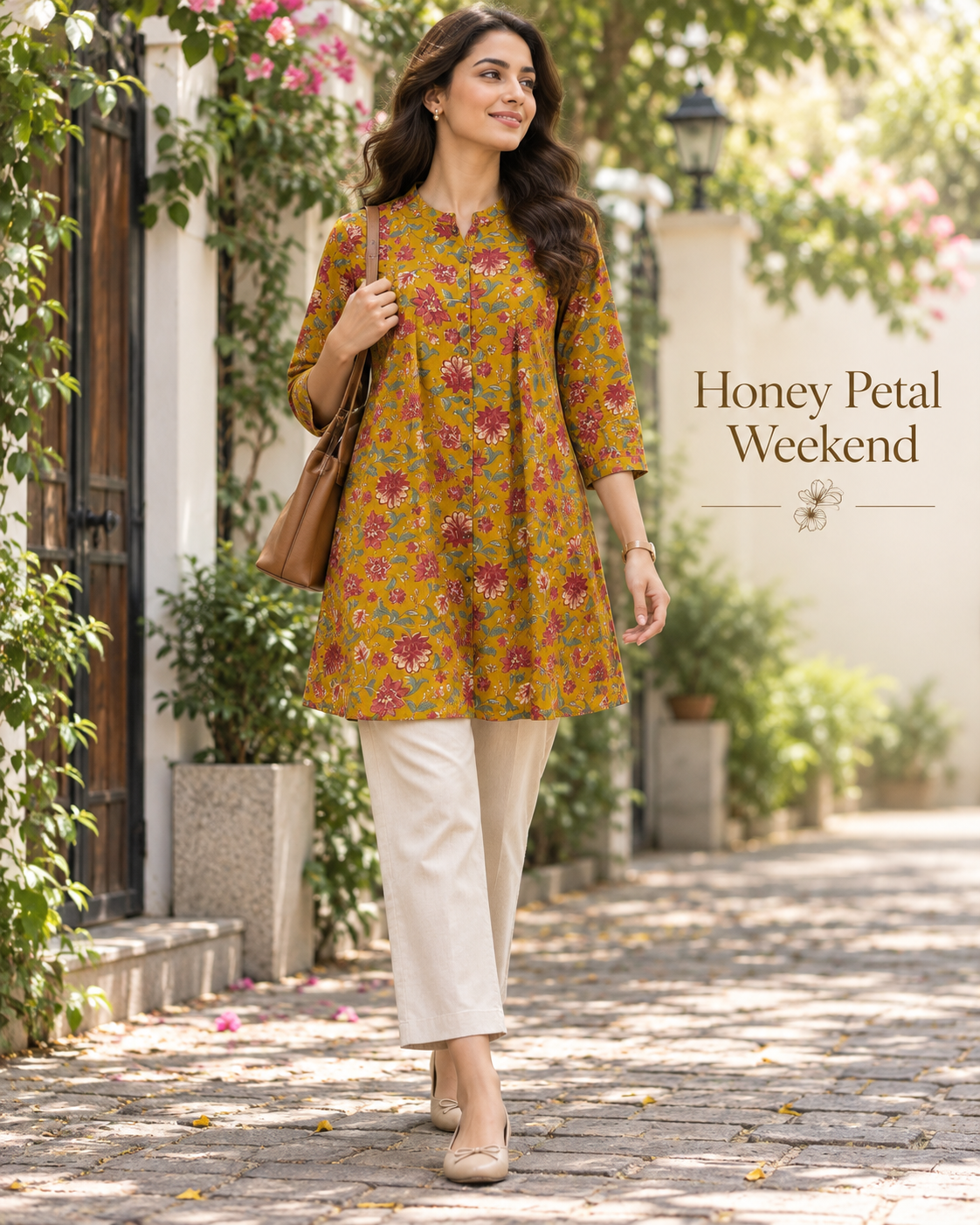 Basant Manjari Pure Cotton Short Kurti