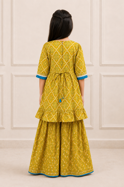 Peeli Titli Girls Sharara Set