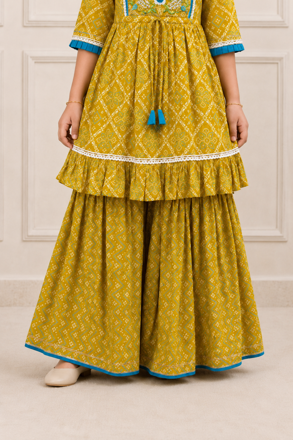 Peeli Titli Girls Sharara Set