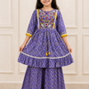 Purple Pari Girls Sharara Set