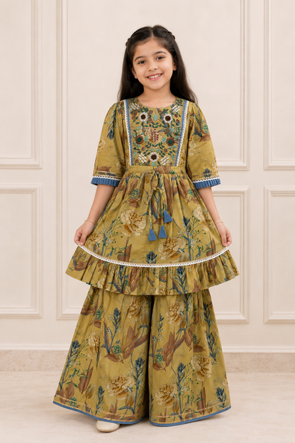 Sarson Pari Girls Sharara Set