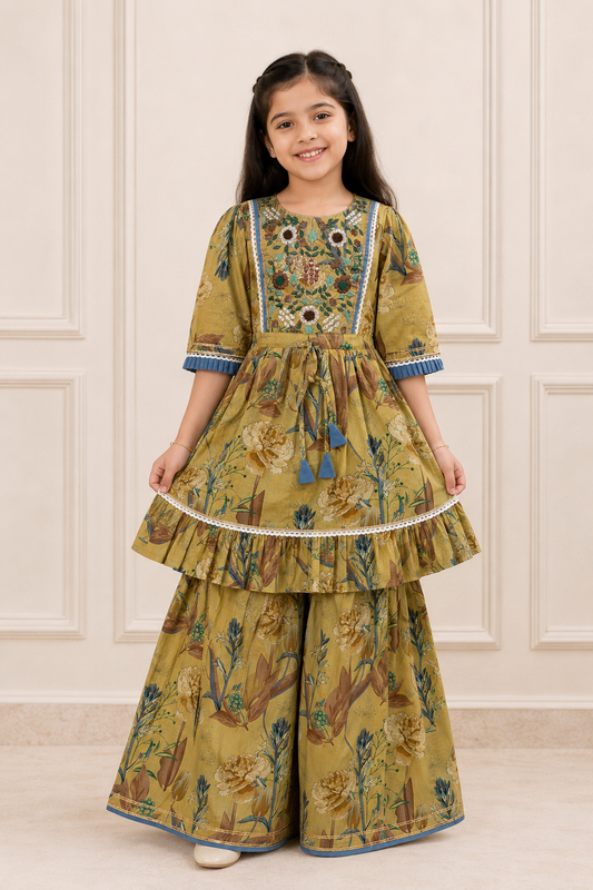 Sarson Pari Girls Sharara Set