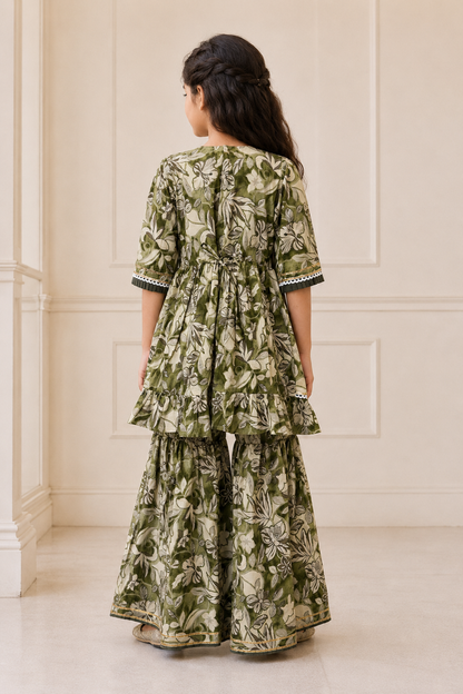 Pista Gudiya Girls Sharara Set