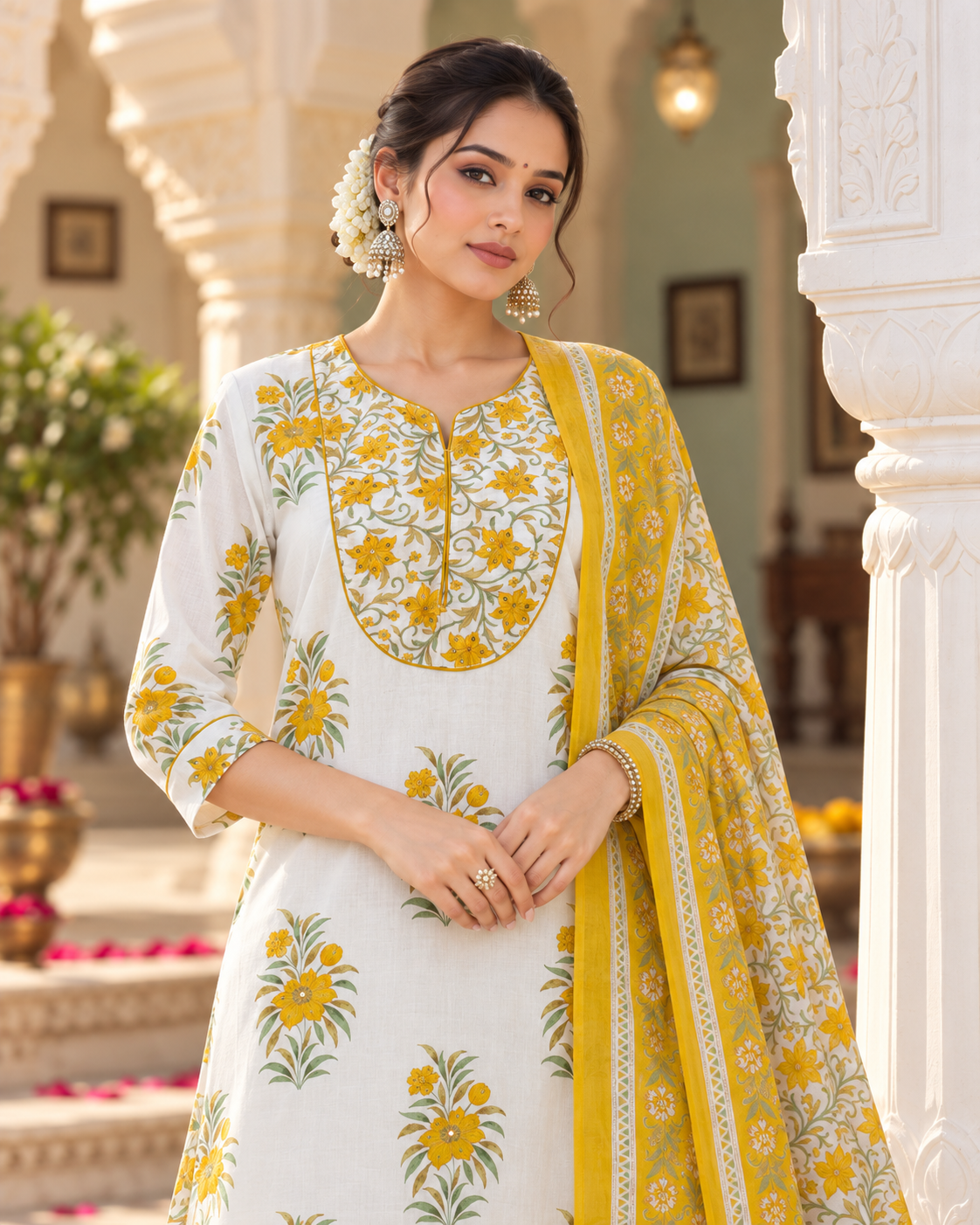 Sunehri Phool Pure Cotton Suit Set