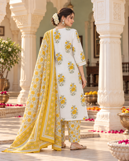 Sunehri Phool Pure Cotton Suit Set