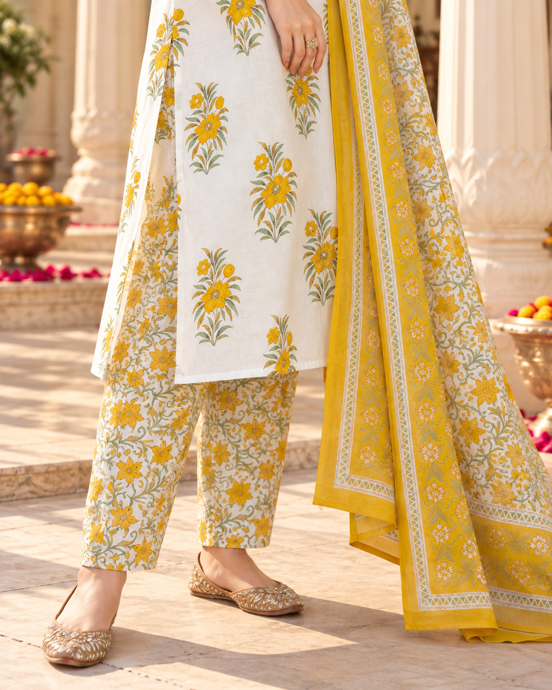 Sunehri Phool Pure Cotton Suit Set