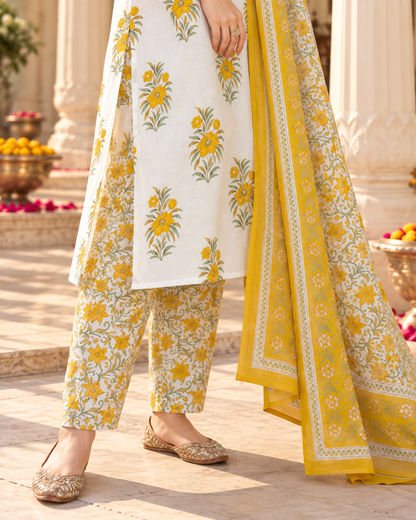 Sunehri Phool Pure Cotton Suit Set