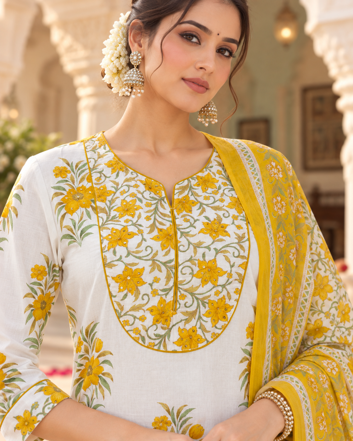 Sunehri Phool Pure Cotton Suit Set