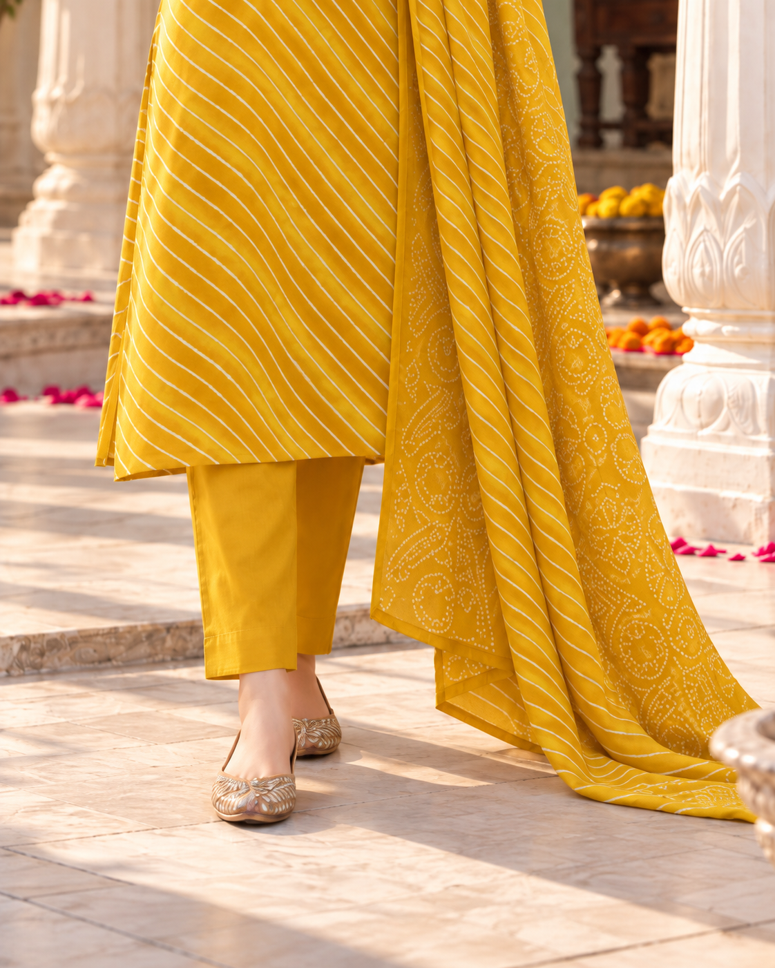 Haldi Leher Pure Cotton Suit Set