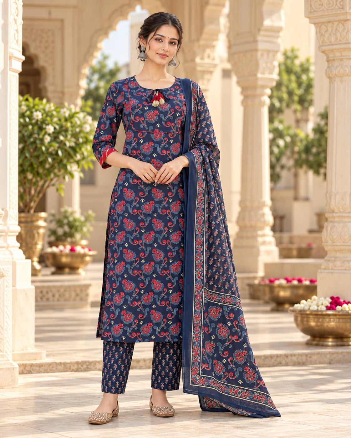 Neel Gulnaar Pure Cotton Suit Set
