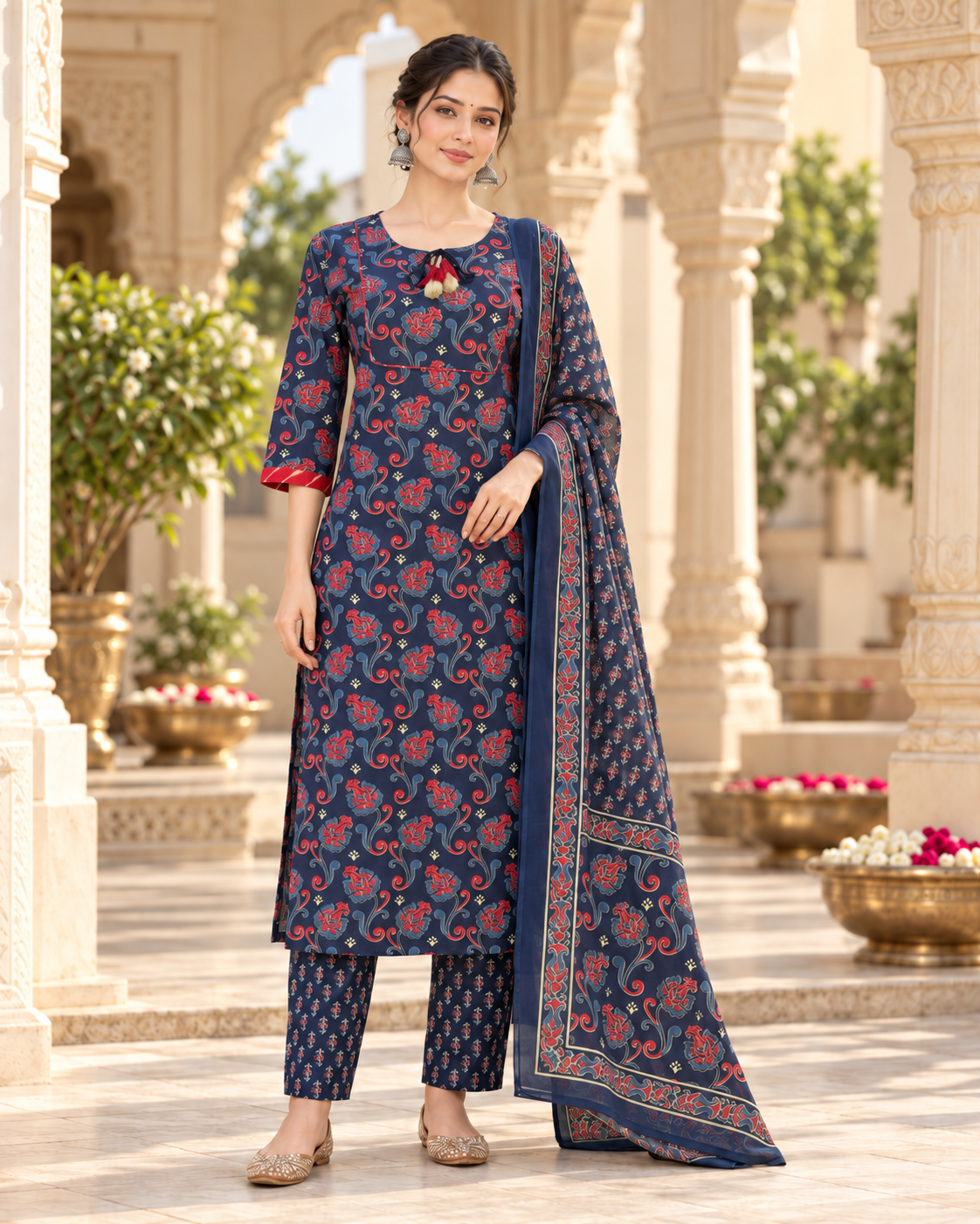 Neel Gulnaar Pure Cotton Suit Set
